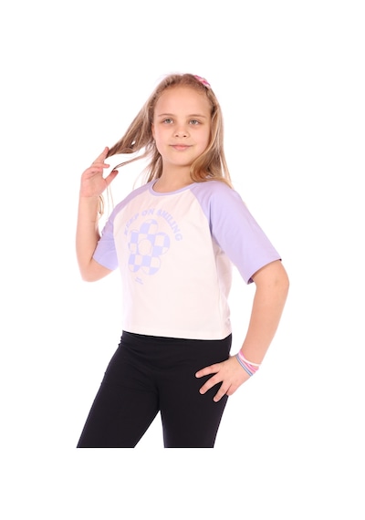 Toontoy Kids Toontoy Kız Çocuk Keep On Smiling Yazılı Papatya Baskılı Tişört Mavi