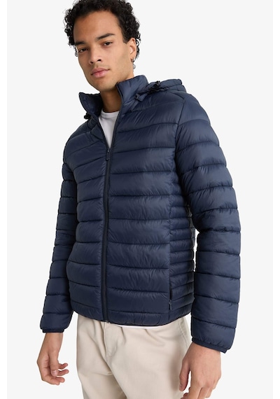 Defacto Su Geçirmez Slim Fit Dar Kesim Kapüşonlu Fermuarlı Şişme Mont N4661az25aunv175 Lacivert