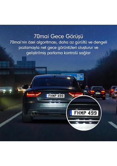 70mai A200 + Rc11 Ön Ve Arka Araç İçi Kamera Seti