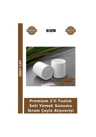 Premium 2'li Tuzluk Seti Yemek Sunumu İkram Çeyiz Alışverişi Çok Renkli