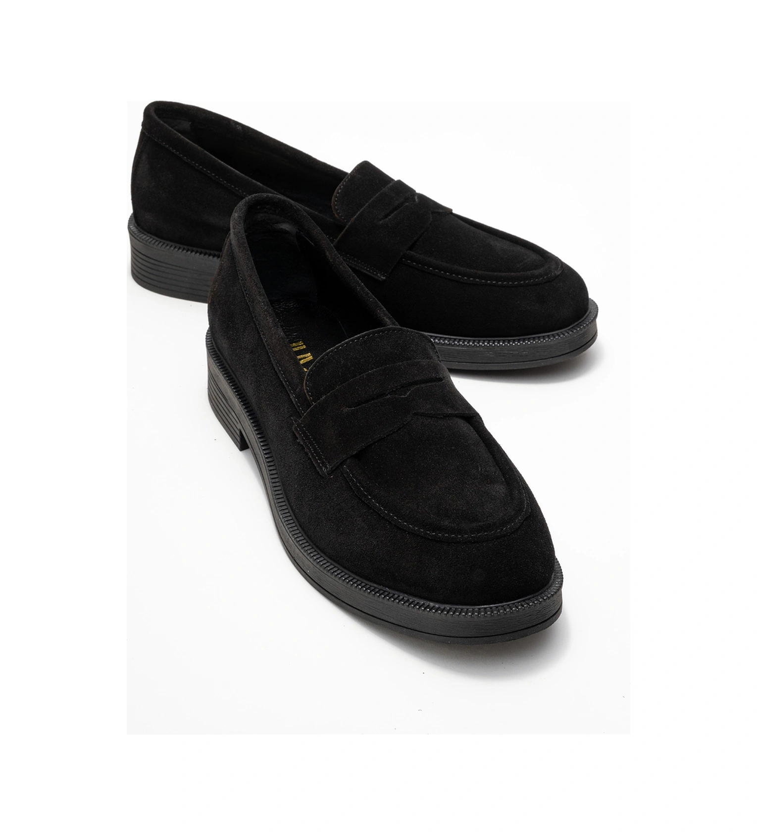 Luvishoes Luvi Shoes Pline Siyah Süet Hakiki Deri Kadın Loafer Ayakkabı SIYAH SUET