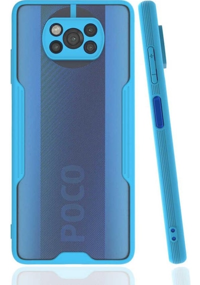 Xiaomi Poco X3 Kılıf ​​Kamera Korumalı Arkası Şeffaf Silikon