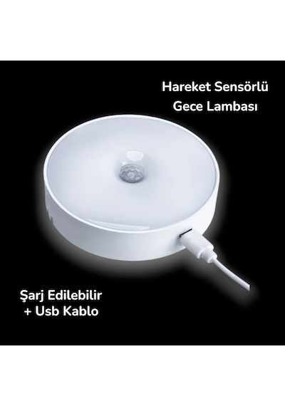 Tek-iş Usb Şarjlı Hareket Sensörlü Spot Lamba Mıknatıslı Ve Yapışkanlı Kablosuz Led Işık Dolap Merdiven Koridor Gece Lambası Beyaz Tek-iş Usb Şarjlı Hareket Sensörlü Spot Lamba Mıknatıslı Ve Yapışkanlı Kablosuz Led Işık Dolap Merdiven Koridor Gece Lambası Beyaz