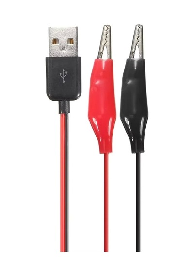 Usb Erkek Krokodil Çevirici Kablo - 5v Kaynak Test Kablosu 60cm Max 2a