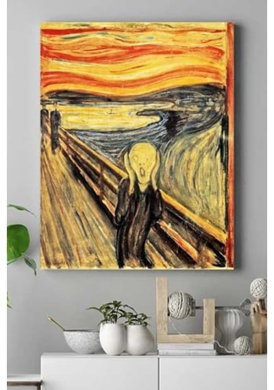Pster15600 Edvard Munch - Çığlık Sanatsal Kanvas Tablo 40 X 60