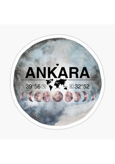 Ankara Ve Ay Gps Harita Sticker Oto Araba Yapıştırma 15Cm
