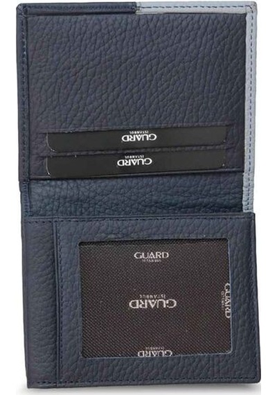 Guard Mat Lacivert/gri Deri Erkek Cüzdan Lacivert - Gri