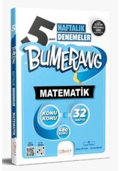 Günay Yayınları 5. Sınıf Bumerang 32 Haftalık Matematik Denemeleri
