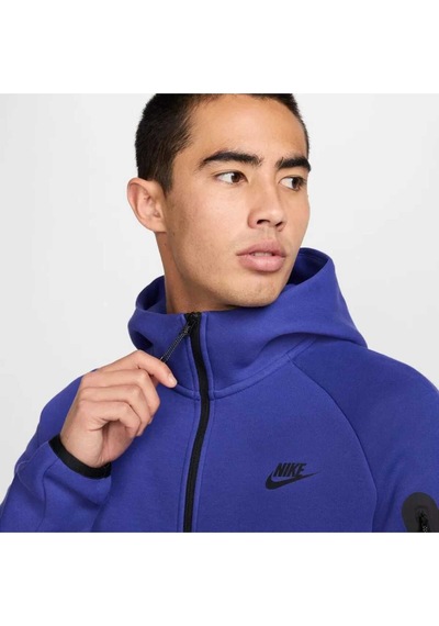 Tech Fleece Fz Windrunner Hoodie Erkek Sweatshirt Blue Sportswear Mor