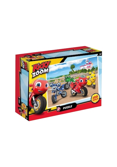 Ricky Zoom 100 Parça 34x24cm Çocuk Puzzle Yapboz Serisi
