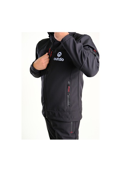 Outdo Premium Kalite Softshell Motorsiklet Montu Siyah Diğer