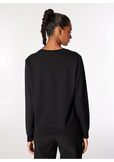Discovery Expedition Siyah Kadın Bisiklet Relaxed Baskılı Sweatshirt D4wl-swt3034