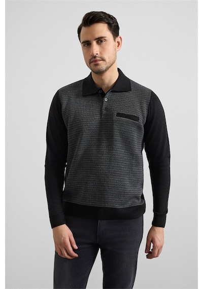 Süvari Siyah Regular Düz Fermuarlı Polo Yaka Sweatshirt Sw2013700011-s09 Siyah Süvari Siyah Regular Düz Fermuarlı Polo Yaka Sweatshirt Sw2013700011-s09 Siyah