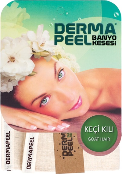 Dermapeel Keçi Kılı Banyo Kesesi + Pink Touch Yüz Kesesi Beyaz