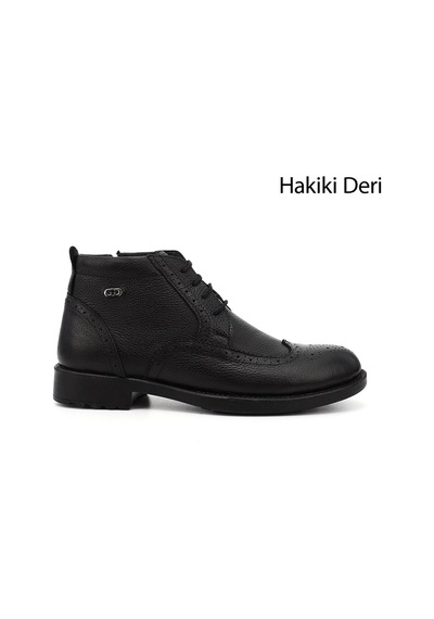 Gönderi(R) Gönderi R Erkek Siyah Floter Fermuarlı Hakiki Deri Klasik Bot Dkmb75401211