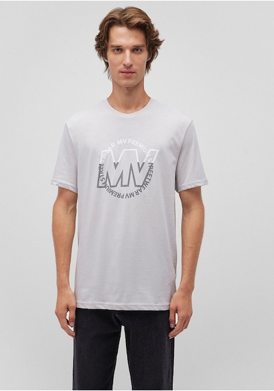 Mavi Logo Baskılı Gri Tişört Regular Fit / Normal Kesim 0610309-80618 Gri-80618