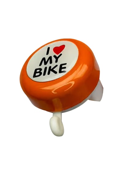 Plus I Love My Bike Metal Sağlam Bisiklet Zili Turuncu