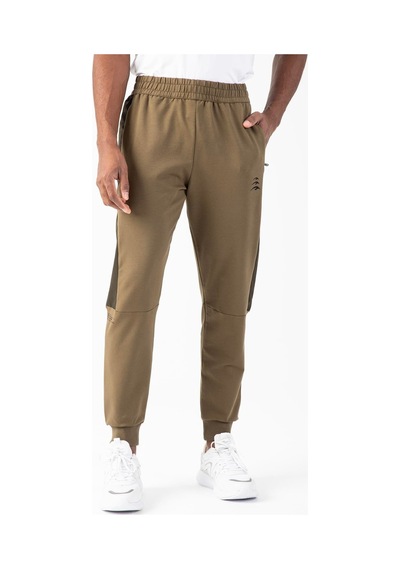 Maraton Sportswear Regular Erkek Ribana Paça Basic Açık Haki Eşofman Altı 21825 Açık Haki