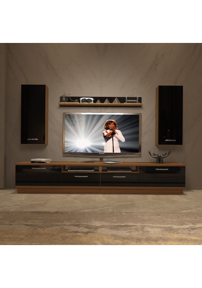 Decoraktiv Trendstyle 5220d Mdf Tv Ünitesi Tv Sehpası Ceviz - Siyah