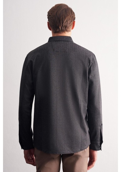 İmza Siyah Smart Düğmeli Yaka Uzun Kol Cepsiz Slim Fit Casual Gömlek 1004255172 Siyah İmza Siyah Smart Düğmeli Yaka Uzun Kol Cepsiz Slim Fit Casual Gömlek 1004255172 Siyah