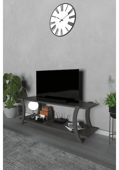 Lavellan Liva Modern Tv Sehpası Çift Katlı Fonksiyonel Televizyon Ünitesi Antrasit Gri Lavellan Liva Modern Tv Sehpası Çift Katlı Fonksiyonel Televizyon Ünitesi Antrasit Gri