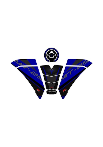 GP Kompozit Yamaha MT-25 2020-2023 Uyumlu Tank Pad Seti Mavi