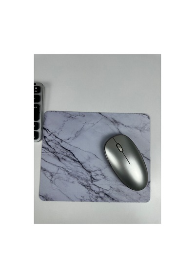 Beyaz Mermer Kaymaz Dikişli Kauçuk Oyuncu Mousepad V3 - 22x18 Gaming Mouse Pad Fare Altlığı