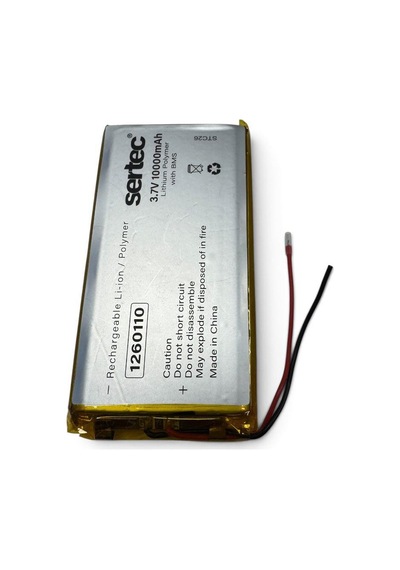 Sertec 1260110 3.7v 10000mah Lithium Polymer Pil - Bms Devreli