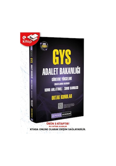 2026 Gys Adalet Bakanlığı Görevde Yükselme Sınavlarına Hazırlık Konu Anlatımlı Soru Bankası E-kitap - Ortak Konular