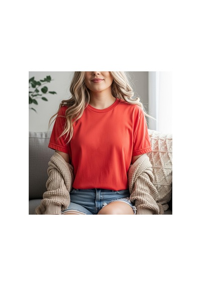 Herkesemoda Düz Basic T-shirt Kırmızı
