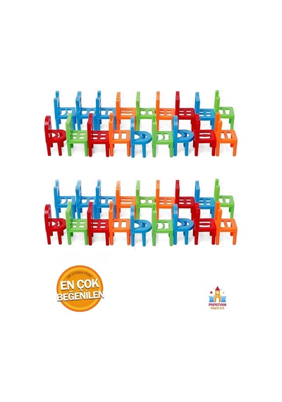 Eğitici Denge Oyunu: Chair Stack Sandalye İle Denge Becerisi Geliştirme Oyuncağı