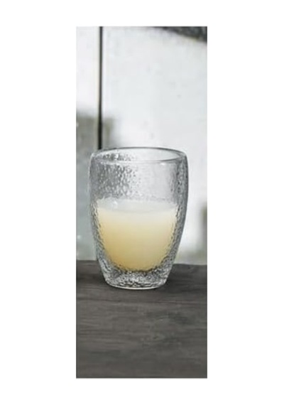 Çift Cidarlı Buzlu Tasarım Kahve, Latte, Su Bardağı, 300 Ml, Cam Meşrubat Bardak, 1 Adet - 12221 Açık Kırmızı