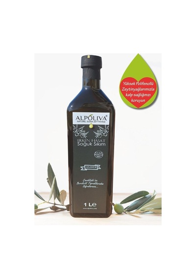 Erken Hasat Soğuk Sıkım Naturel Sızma Zeytinyağı 1 Litre Susamlık Bahçemizden Alpoliva