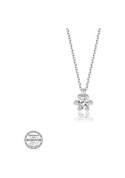 Swarovski Taşlı Gümüş Tektaş Kadın Kolye (551180748)