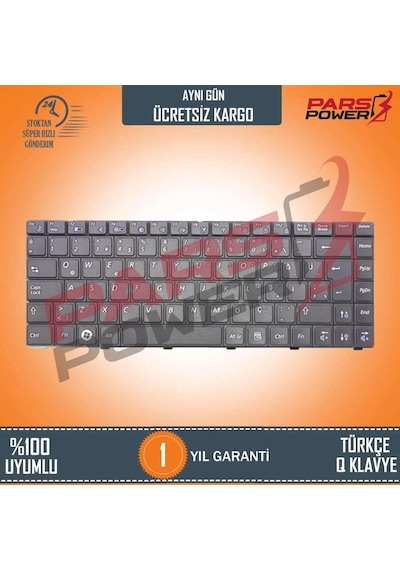 Samsung Uyumlu Np-R522-Js04Tr Np-R522-Xs07Tr Notebook Klavye (Siyah Tr)