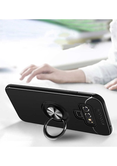 Samsung Uyumlu Galaxy Note 9 Kılıf Yüzüklü Magnetli Ravel Case