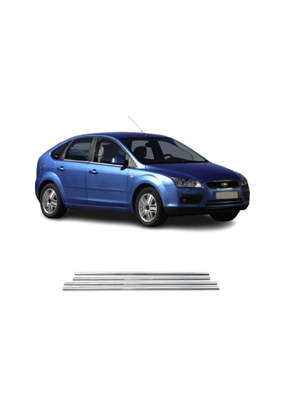 Ford Focus Hb Krom Cam Çıtası 2005-2011 4Prç Paslanmaz Çelik N11.6559