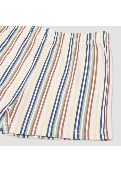 Panço Kız Çocuk Çizgi Desenli Pijama Takımı 2411gk39002-4520 001