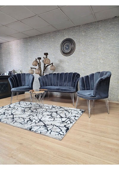 Zafir Krom Kaplama Tel Ayak Papatya Çay Seti Koltuk Takımı , Balkon, Salon, Ofis, Cafe Koltuk Takımı Füme Zafir Krom Kaplama Tel Ayak Papatya Çay Seti Koltuk Takımı , Balkon, Salon, Ofis, Cafe Koltuk Takımı Füme