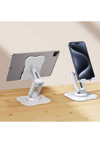 Masaüstü Telefon & Tablet Tutucu Standı Karbon Çelik Gövde 40 Kg Taşıma Kapasitesi 360 Dönen Başlık