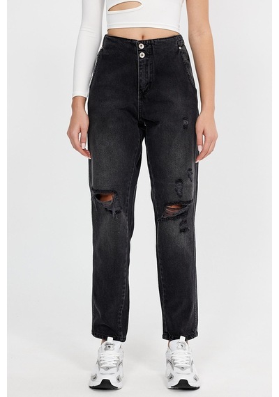 Özel Koleksiyon Yüksek Bel Culotte Jean Pantolon Ag-1008 001