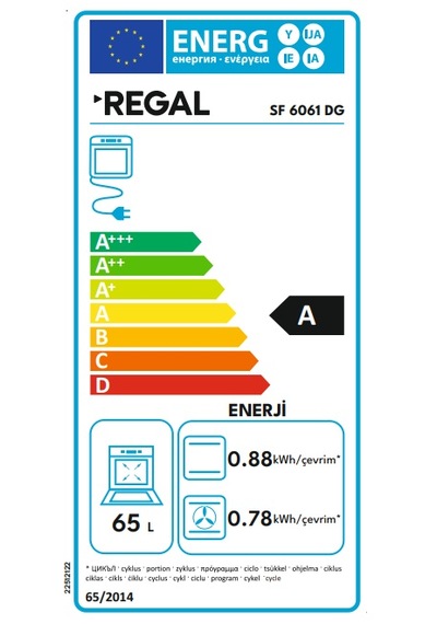 Regal SF 6061 DG 66 LT Solo Fırın
