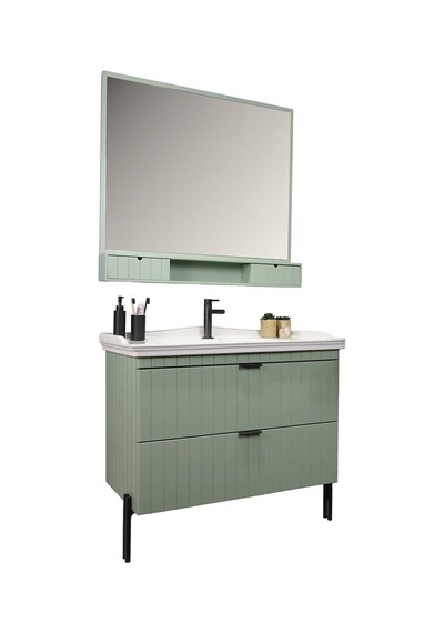 Kobos Noble 100 Cm Banyo Dolabı Seti Mint Yeşil Kobos Noble 100 Cm Banyo Dolabı Seti Mint Yeşil