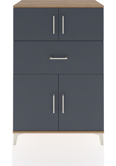 Hyperion Dolap 2 Raflı Tek Çekmeceli 4 Kapaklı 88x44x134 Çam-antrasit Atlas Çam Hyperion Dolap 2 Raflı Tek Çekmeceli 4 Kapaklı 88x44x134 Çam-antrasit Atlas Çam