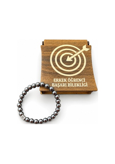Erkek Öğrenci Başarı Bilekliği Ahşap Kutulu Çok Renkli