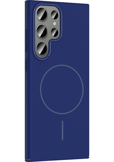 Galaxy S24 Ultra Uyumlu Kılıf Magsafe Şarj Özellikli Zore Ruby Silikon Kapak - Lacivert Lacivert