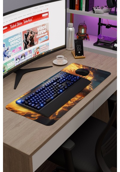 Anka Kuşu Kaymaz Dikişli Kauçuk Oyuncu Mousepad V1 - 70x30 Xl Gaming Mouse Pad Fare Altlığı