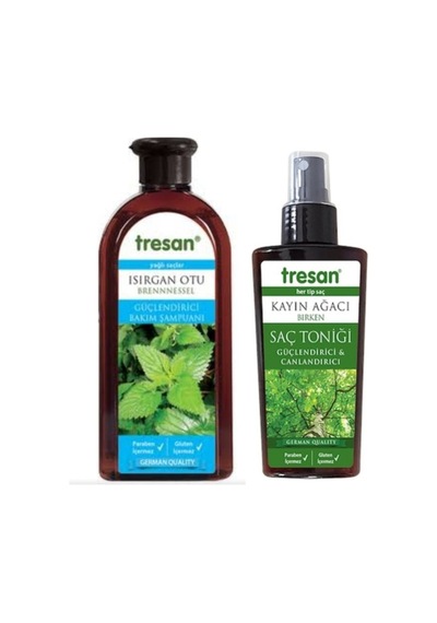 Tresan Isırgan Otu Yağlı Saçlar için Bakım Şampuanı 300 ML + Saç Toniği 125 ML