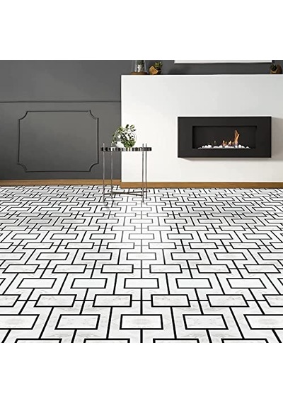 12x12 Kendinden Yapışkanlı Yer Karosu - Yakınlık - 20 20 M2 Siyah Mermer