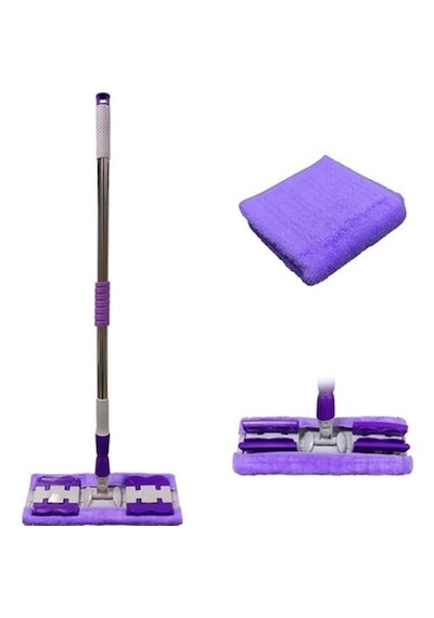 Sihirli Spin Mop Teleskopik Çok Amaçlı Mop +1 Bez Hediyeli - Mor 5332 0